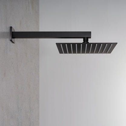 Set doccia quadro con soffione 30x30 cm, doccetta Amy, presa acqua e flessibile nero opaco Ares by CeramicStore | Lo specialista del tuo bagno