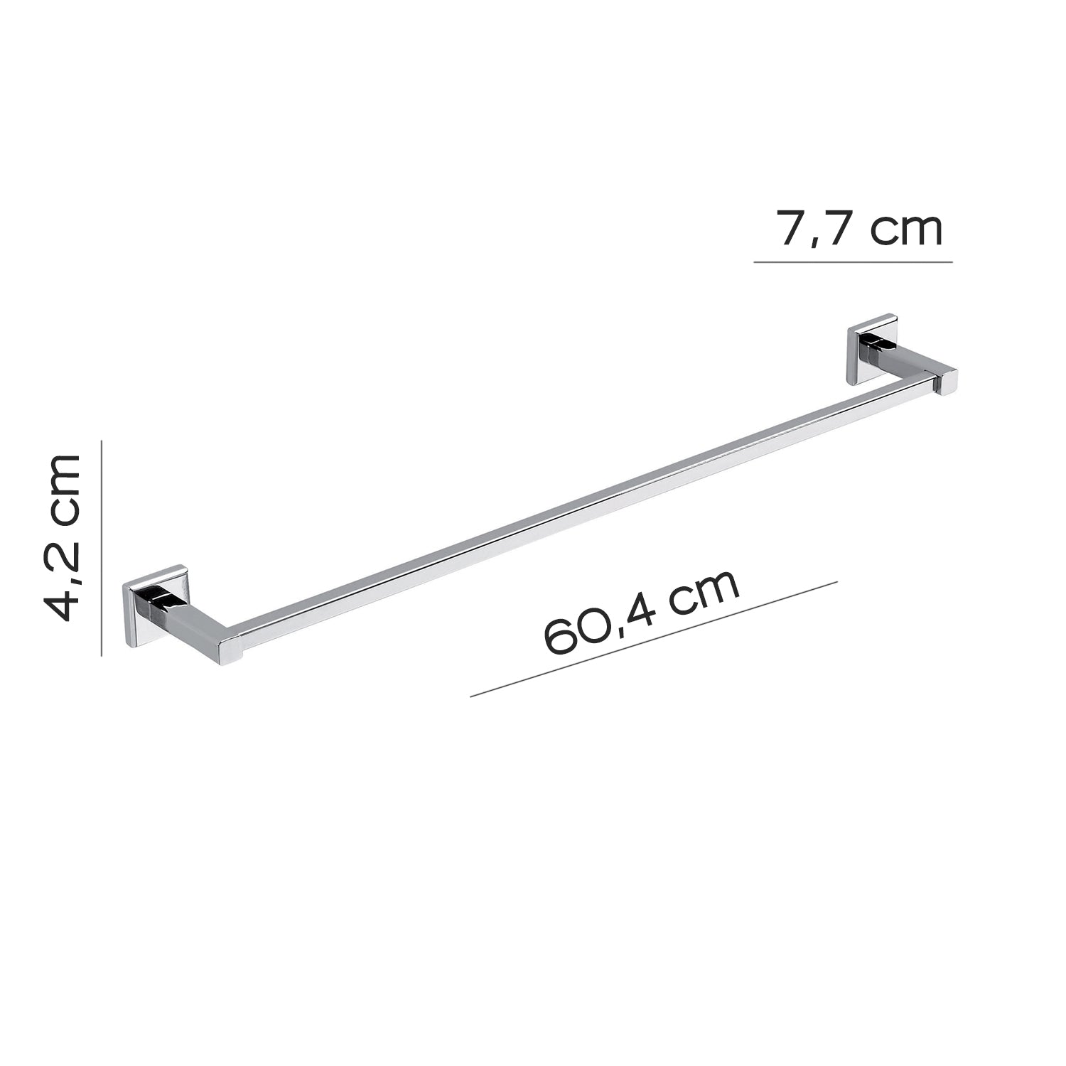Portasalviette 60 cm in acciaio inox AISI 304 Colorado di Gedy - Cromato by CeramicStore | Lo specialista del tuo bagno