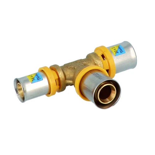 Raccordo a t ridotto a pressare per multistrato 26x16x26