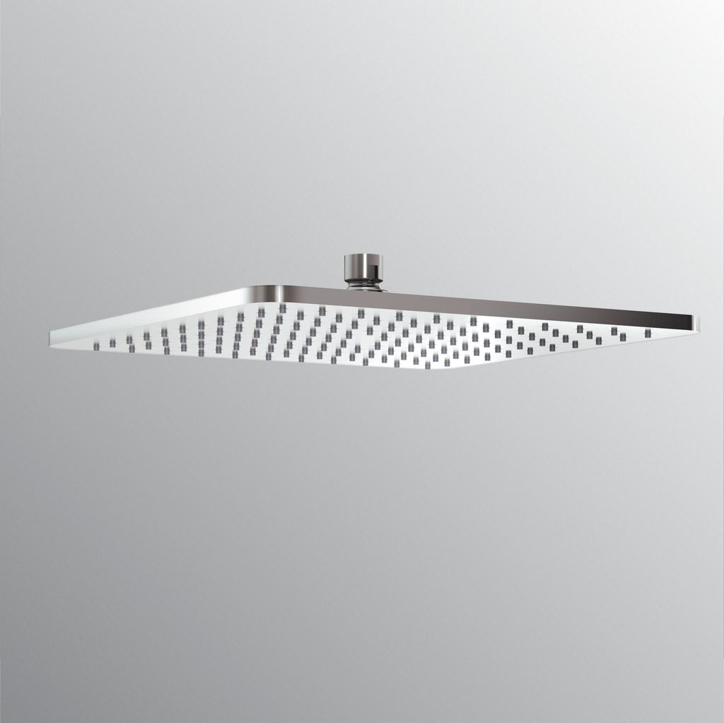 Soffione doccia effetto pioggia 20X20 in acciaio inox ultra sottile by CeramicStore | Lo specialista del tuo bagno