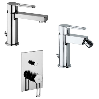 Set di miscelatori Paffoni Ringo lavabo, bidet e doccia con deviatore by CeramicStore | Lo specialista del tuo bagno