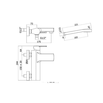 Set di miscelatori Paffoni Ringo lavabo, bidet e vasca duplex by CeramicStore | Lo specialista del tuo bagno