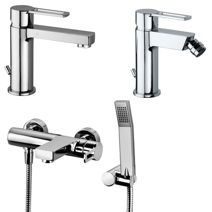Set di miscelatori Paffoni Ringo lavabo, bidet e vasca duplex by CeramicStore | Lo specialista del tuo bagno