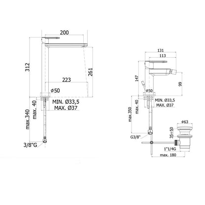 Paffoni Candy miscelatore lavabo alto + bidet c/scarico by CeramicStore | Lo specialista del tuo bagno