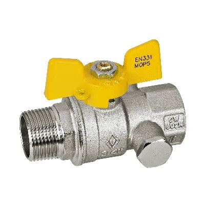 Valvola a sfera per gas mf con presa di pressione 1 dn 25