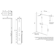 Pannello Doccia Digitale con cromoterapia e bluetooth realizzato in acciaio inox con frontale verniciato bianco by CeramicStore | Lo specialista del tuo bagno