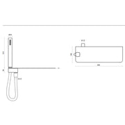 Kit doccia con ripiano portaoggetti, doccino e flessibile pvc silver by CeramicStore | Lo specialista del tuo bagno