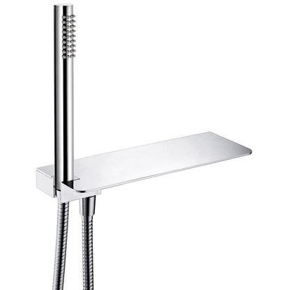 Kit doccia con ripiano portaoggetti, doccino e flessibile pvc silver by CeramicStore | Lo specialista del tuo bagno
