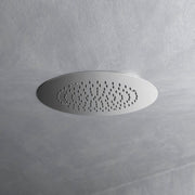 Soffione doccia ad incasso tondo diametro 35 cm in acciaio inox spessore 2 mm con kit di installazione by CeramicStore | Lo specialista del tuo bagno
