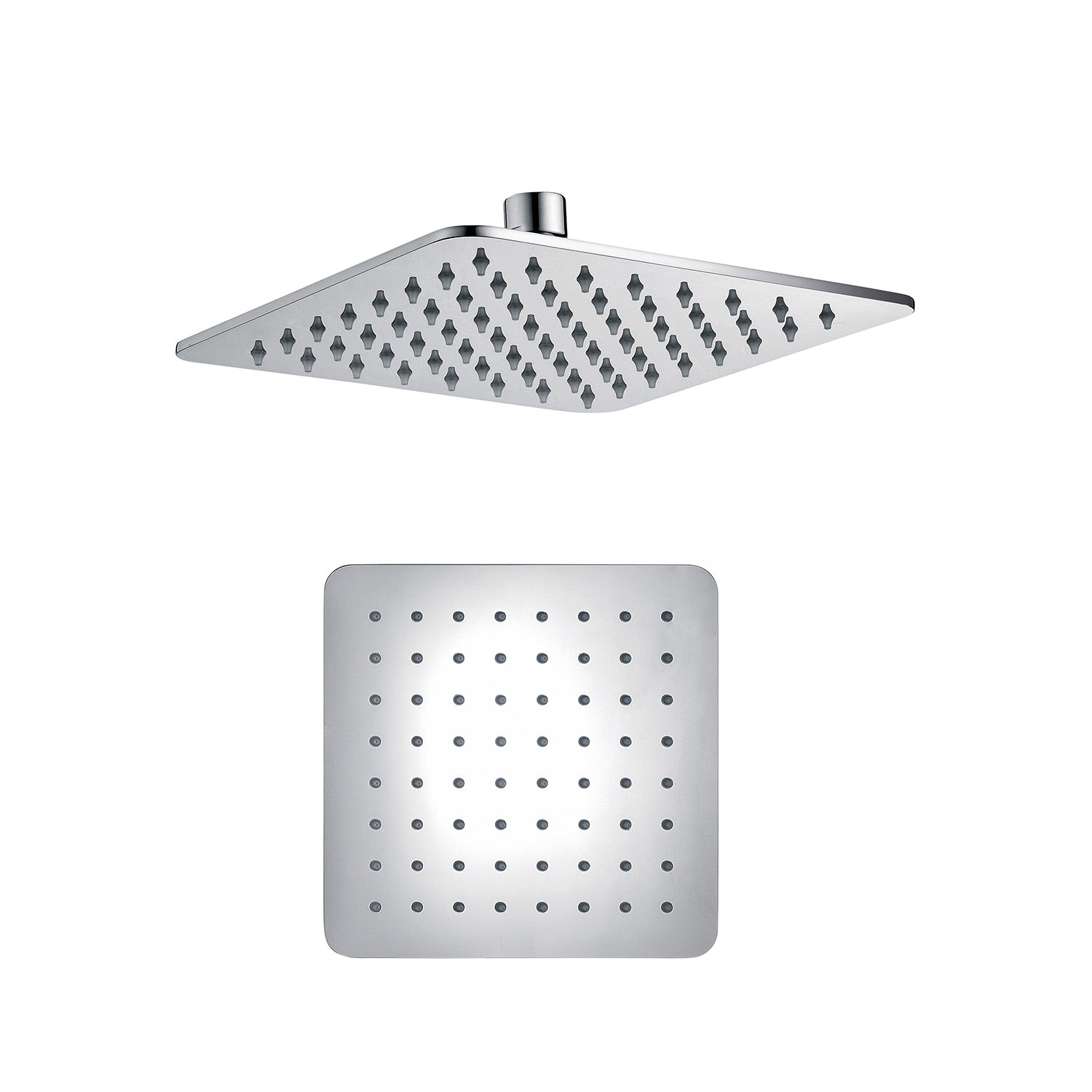 Soffione doccia quadro 20x20 cm acciaio inox spessore 4 mm con getti anticalcare in silicone by CeramicStore | Lo specialista del tuo bagno