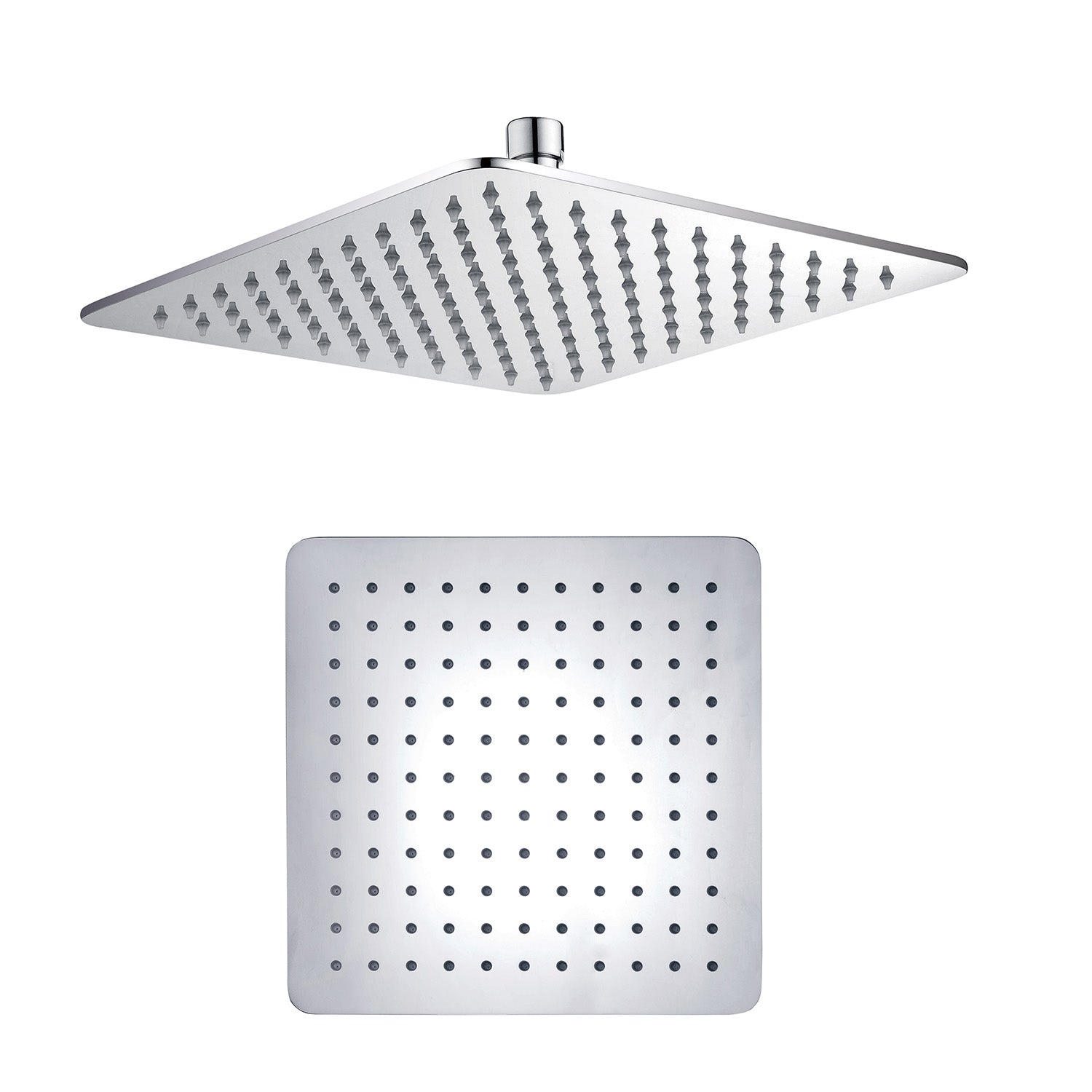 Soffione doccia quadrato 25x25 in acciaio inox spessore 4 mm con getti anticalcare in silicone by CeramicStore | Lo specialista del tuo bagno