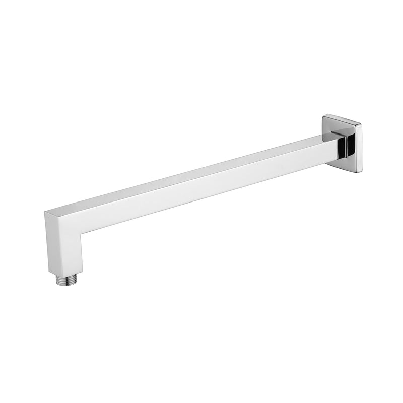 Braccio doccia quadro lungo 40 cm in ottone cromato lucido by CeramicStore | Lo specialista del tuo bagno