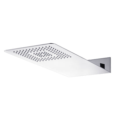 Soffione doccia rettangolare 50x22 in acciaio inox spessore 2,4 mm con ugelli anticalcare by CeramicStore | Lo specialista del tuo bagno