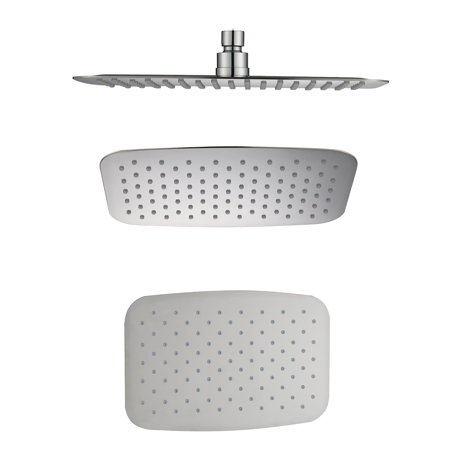 Soffione doccia rettangolare 30x20 in acciaio inox spessore 2 mm con getti anticalcare in silicone by CeramicStore | Lo specialista del tuo bagno