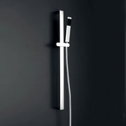 Saliscendi doccia design con asta e doccetta squadrate cromato lucido by CeramicStore | Lo specialista del tuo bagno