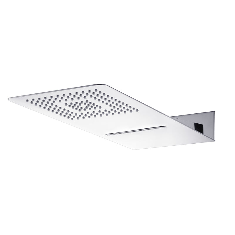 Composizione doccia con soffione 50x22 con cascata, set duplex e miscelatore termostatico 3 vie by CeramicStore | Lo specialista del tuo bagno