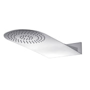 Composizione doccia con soffione tondo 50x22 acciaio inox, set duplex e miscelatore termostatico by CeramicStore | Lo specialista del tuo bagno