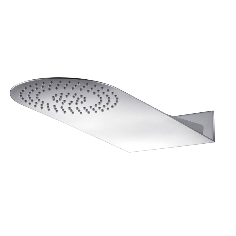Composizione doccia con soffione tondo 50x22 acciaio inox, set duplex e miscelatore termostatico by CeramicStore | Lo specialista del tuo bagno
