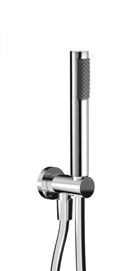 Composizione doccia con soffione tondo 50x22 acciaio inox, set duplex e miscelatore termostatico by CeramicStore | Lo specialista del tuo bagno
