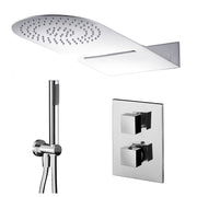 Composizione doccia con soffione 50x22 con cascata con set duplex e miscelatore termostatico by CeramicStore | Lo specialista del tuo bagno