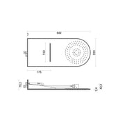 Composizione doccia con soffione 50x22 con cascata con set duplex e miscelatore termostatico by CeramicStore | Lo specialista del tuo bagno