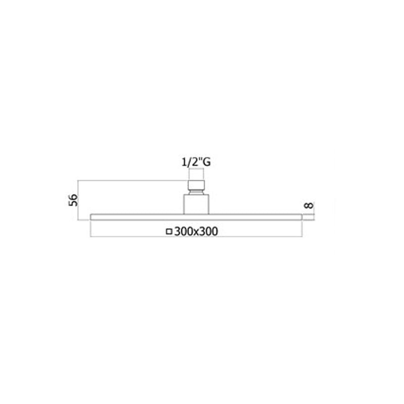 Soffione doccia quadro anticalcare Paffoni King 30x30 cm in metallo by CeramicStore | Lo specialista del tuo bagno