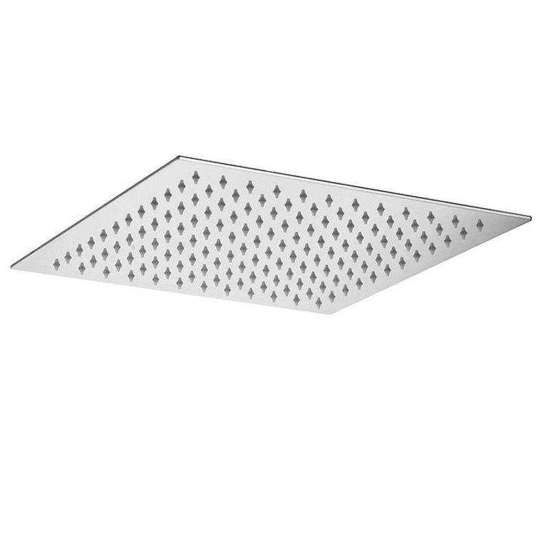 Soffione doccia quadro Paffoni Zanzibar metallo cromato 30x30 cm spessore 6,5 mm by CeramicStore | Lo specialista del tuo bagno