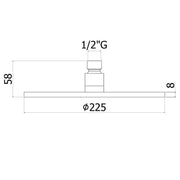Soffione doccia tondo Paffoni Master diametro 225 mm in metallo cromato con braccio doccia da 40 cm by CeramicStore | Lo specialista del tuo bagno