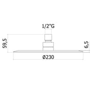 Soffione doccia tondo Paffoni diametro 230 mm realizzato in metallo by CeramicStore | Lo specialista del tuo bagno