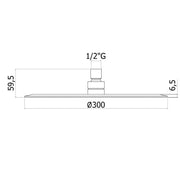 Soffione doccia Paffoni tondo diametro 300 mm realizzato in metallo by CeramicStore | Lo specialista del tuo bagno