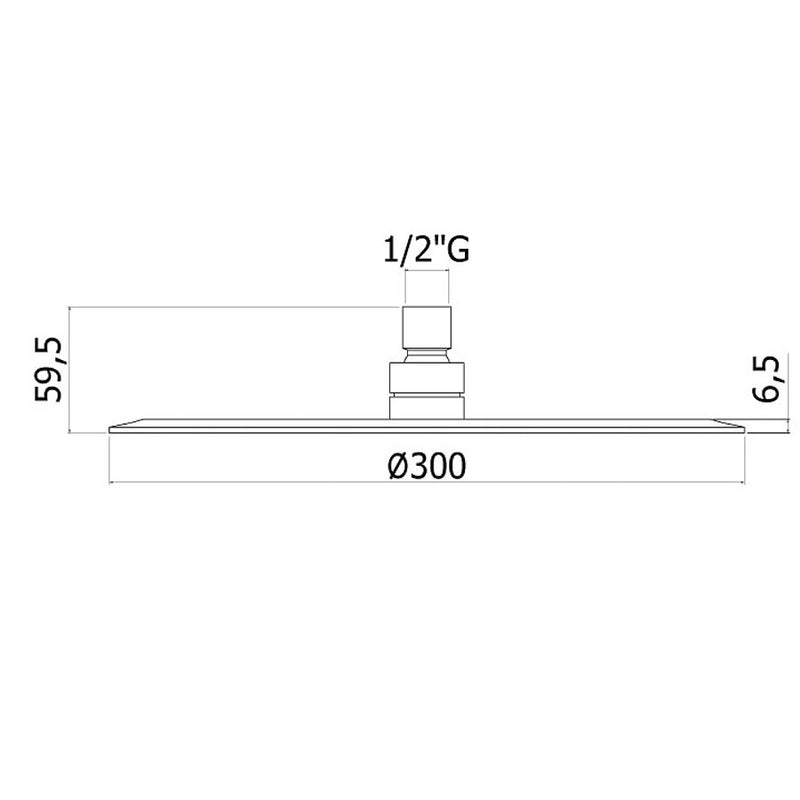 Soffione doccia Paffoni tondo diametro 300 mm realizzato in metallo by CeramicStore | Lo specialista del tuo bagno