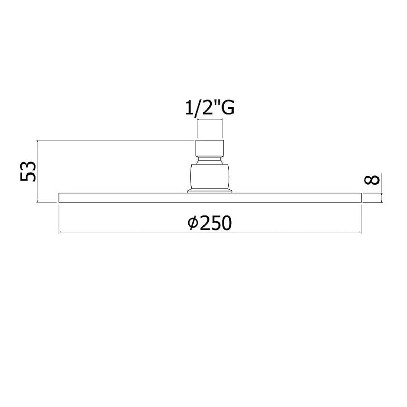 Soffione doccia tondo in metallo firmato Paffoni diametro 250 mm by CeramicStore | Lo specialista del tuo bagno
