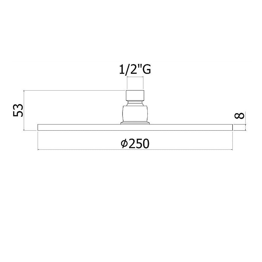 Soffione doccia tondo in metallo firmato Paffoni diametro 250 mm by CeramicStore | Lo specialista del tuo bagno