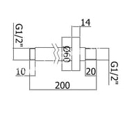 Braccio doccia tondo a soffitto Paffoni lunghezza 200 mm by CeramicStore | Lo specialista del tuo bagno