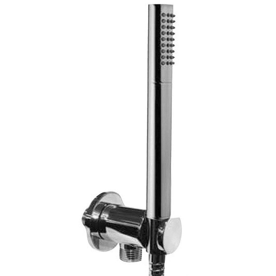 Set doccia duplex Paffoni con presa acqua, flessibile e doccia tonda ottone cromato by CeramicStore | Lo specialista del tuo bagno