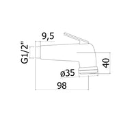 Doccetta igienica bianca per bidet completa di supporto Paffoni ZACC280CR by CeramicStore | Lo specialista del tuo bagno