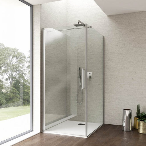 Porta doccia apertura battente reversibile per nicchia da 100 cm modello Beauty in cristallo trasparente 8 mm by CeramicStore | Lo specialista del tuo bagno