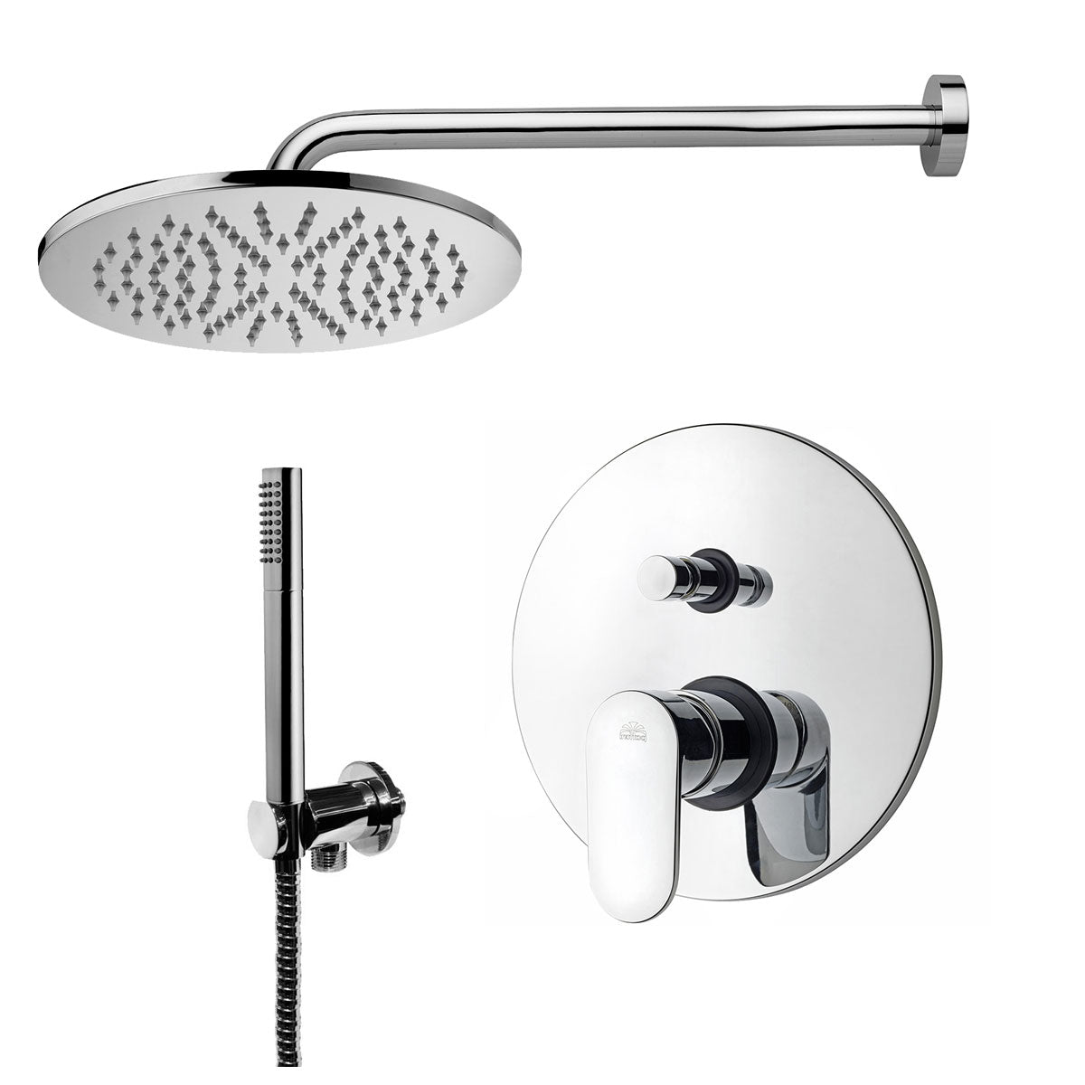 Composizione doccia Candy con soffione tondo, miscelatore con deviatore e set duplex by CeramicStore | Lo specialista del tuo bagno