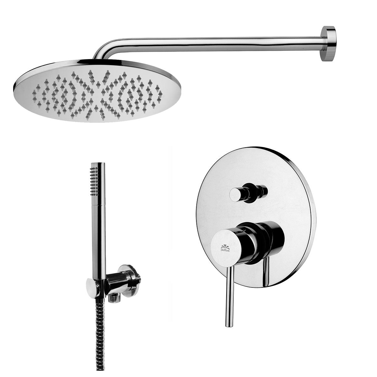 Composizione doccia Stick con soffione tondo, miscelatore con deviatore e set duplex by CeramicStore | Lo specialista del tuo bagno