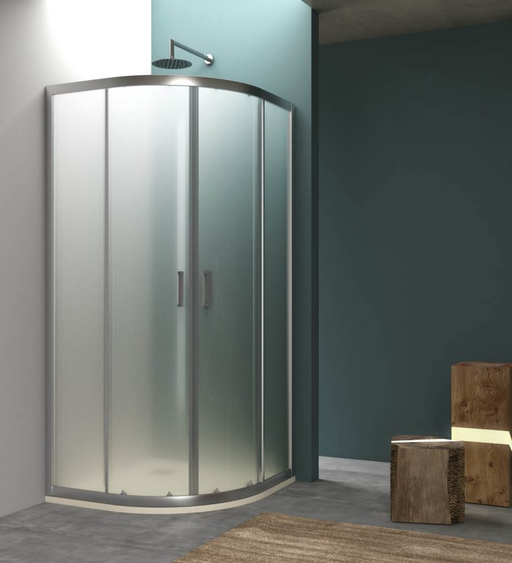 Box doccia semicircolare cm 80x80 Smart apertura scorrevole in cristallo temperato opaco da 6 mm by CeramicStore | Lo specialista del tuo bagno