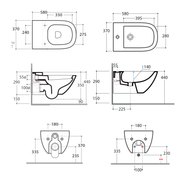 Sanitari Sospesi Ceramica Globo Stockholm WC + BIDET + SEDILE Soft Close