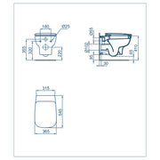 Sanitari sospesi Ideal Standard Esedra Wc + bidet + sedile slim chiusura rallentata