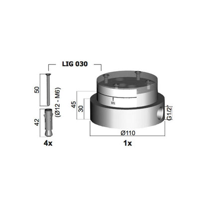 Set miscelatore vasca a pavimento con deviatore e doccia base senza corpo con base per fissaggio Paffoni by CeramicStore | Lo specialista del tuo bagno