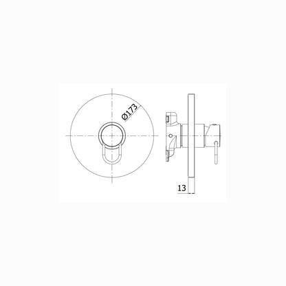 Miscelatore incasso PBOX 010 piastra abs serie Joker Paffoni by CeramicStore | Lo specialista del tuo bagno