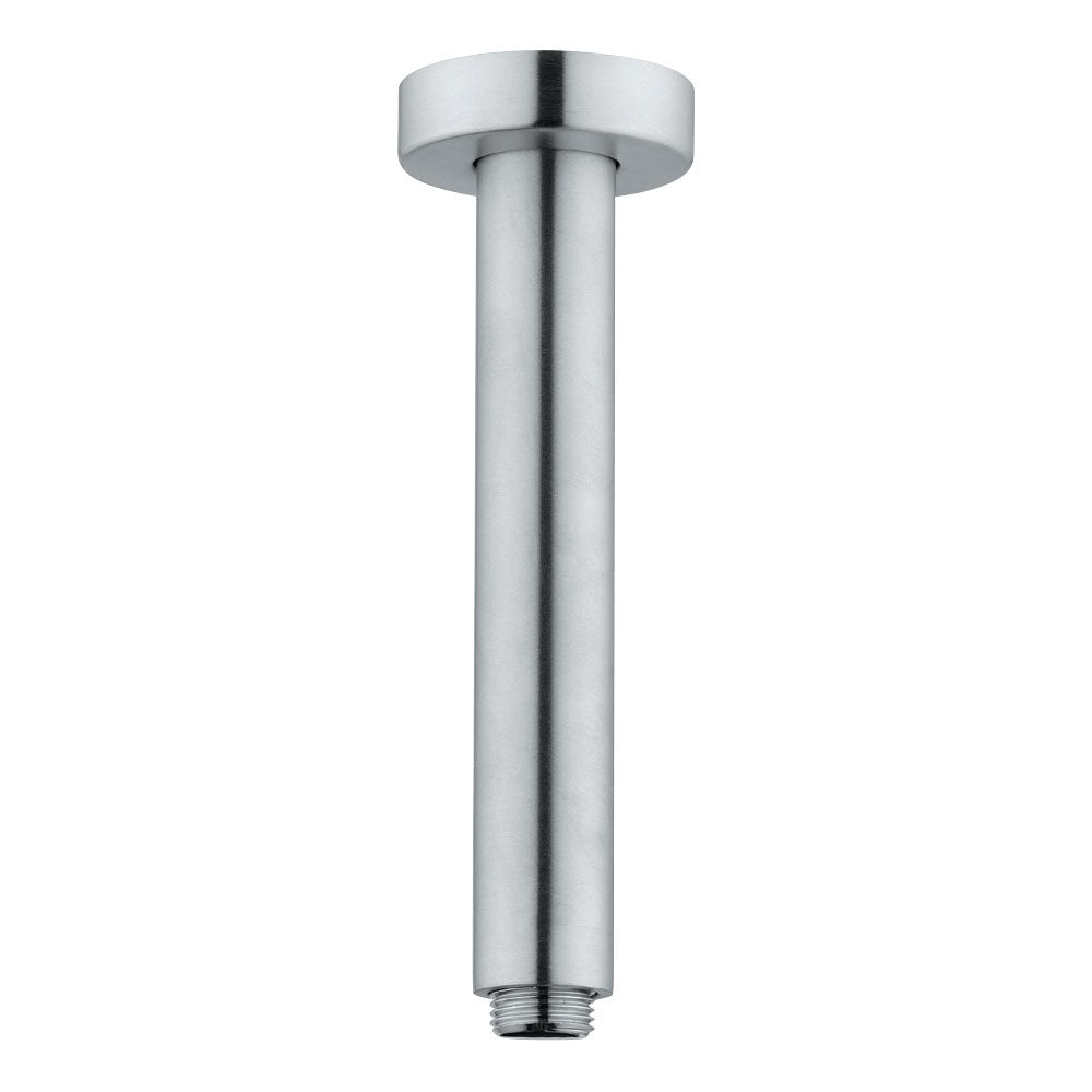 Braccio doccia a soffitto lungo 30 cm in acciaio inox 316L effetto spazzolato by CeramicStore | Lo specialista del tuo bagno