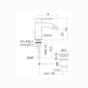 Miscelatore bidet con scarico clic-clac serie Level codice LES131KCR Cromo Paffoni by CeramicStore | Lo specialista del tuo bagno