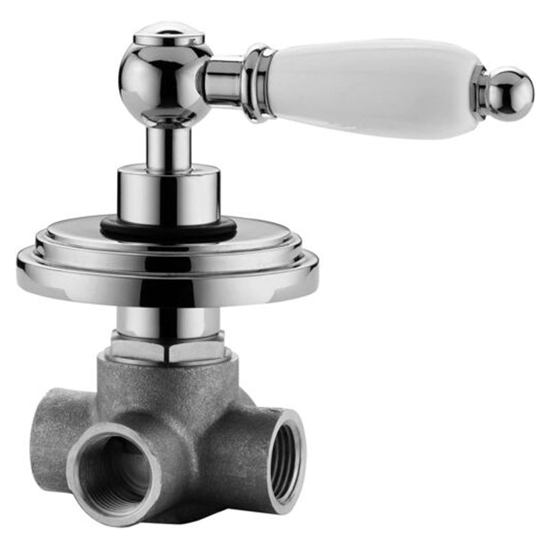 Deviatore incasso per doccia retrà² con piastra in metallo cromato e maniglia ABS bianco modello Belinda- Paffoni by CeramicStore | Lo specialista del tuo bagno