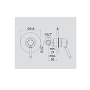 Miscelatore incasso doccia serie Giorgia modello GI010CRC cromato bianco ral Paffoni by CeramicStore | Lo specialista del tuo bagno