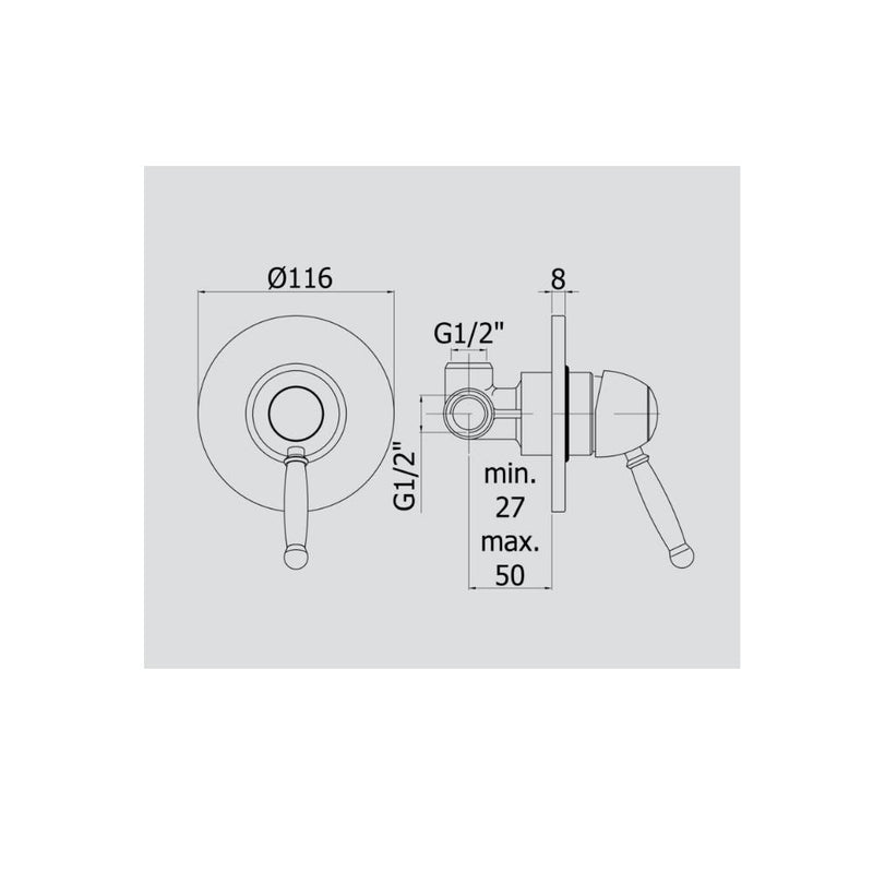 Miscelatore incasso doccia serie Giorgia modello GI010CRC cromato bianco ral Paffoni by CeramicStore | Lo specialista del tuo bagno