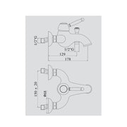 Miscelatore vasca con doccetta serie Giorgia modello GI024CRC Cromato bianco Ral Paffoni by CeramicStore | Lo specialista del tuo bagno